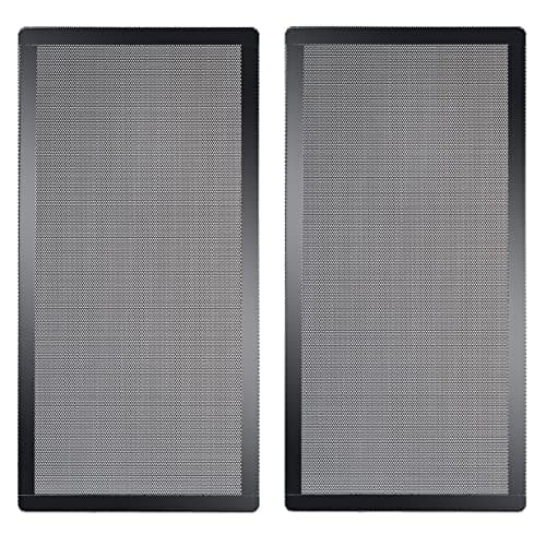 240x120mm Magnetic PC Fan Dust Filter Cover Mesh, Black (2 Pack)