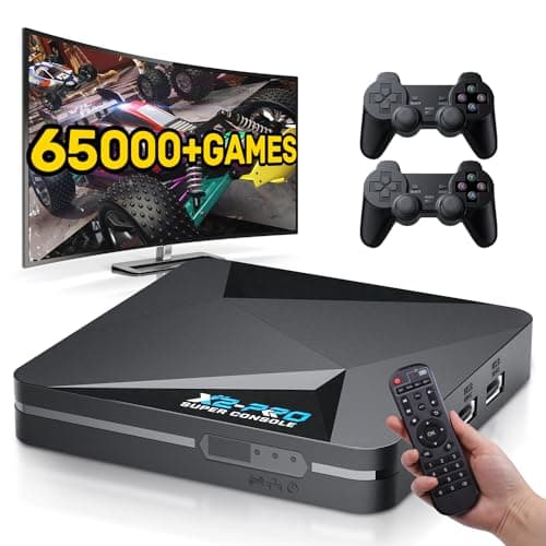 Kinhank Super Console X2 PRO Retro Game Console with 100,000+ Games, Plug&Play, 4K HD Emulator Compatible with PSP/PS1/DC/MAME, 2.4+5G, BT 5.0