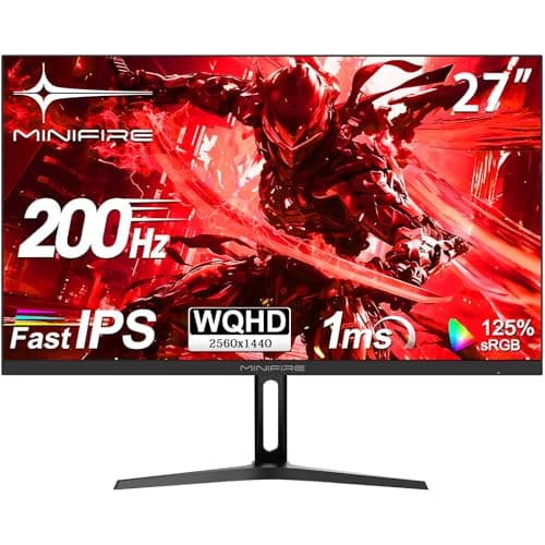 Minifire 27 Inch Gaming Monitor 200Hz 2K QHD 2560x1440 Rapid IPS (MFG27F4Q)