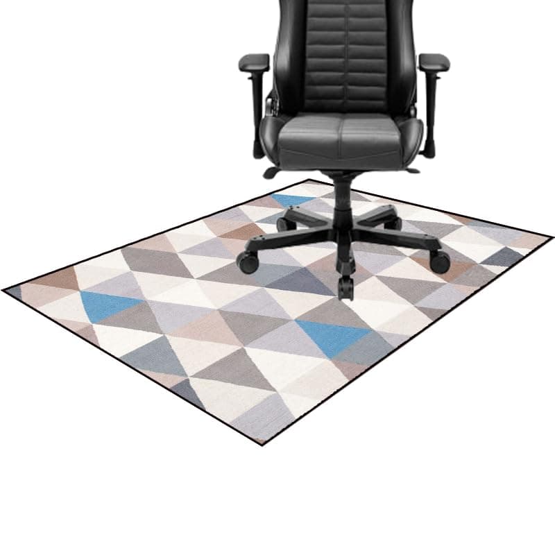 Desk Chair Mat for Carpeted and Hardwood Floors 100 x 150 CM Multi Purpose Office & Gaming Chair Mat Floor Protector for Carpets Round Design for Enhanced Floor Protection