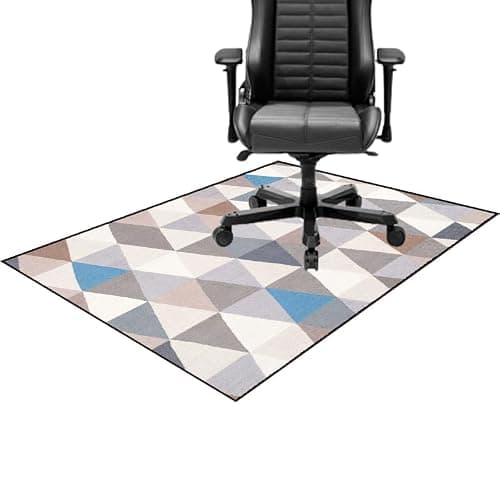 Desk Chair Mat for Carpeted and Hardwood Floors 100 x 150 CM Multi Purpose Office & Gaming Chair Mat Floor Protector for Carpets Round Design for Enhanced Floor Protection