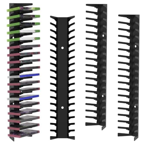 4 Pack DVD Rack CD Storage Units Video Game Storage Wall Mount Carbon Steel