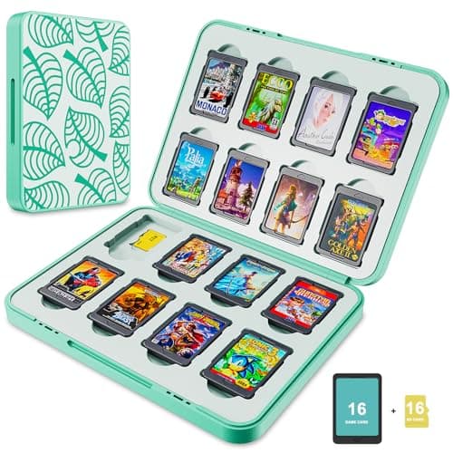 LUCYLANKER Game Card Case for Nintendo Switch,Switch Game Card Case,Switch Card Holder with 16 Cartridge Slots Organizer Shockproof Water Resistant Card Holder,Portable and Thin (B)