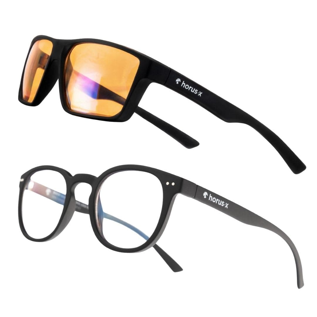 Horus X - Pack Anti Blue Light and Gaming Glasses | Screen Protection (Computer Console TV PC) - Men and Women