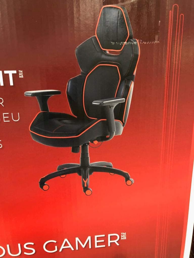 TRUE INNOVATION DPS 3D Insight Gaming Chair Red, Blue, Black, 27.9" D x 27.4" W x 44.7-48.4" H