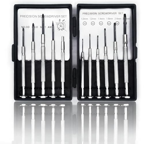 NSZETZ 11PCS Mini Precision Screwdriver Set, Small Tools with 11 Size Flathead and Phillips Kit, Professional Magnetic Repair Tool for Jewelry, Ring Doorbell, Watch, iPhone, Toys, Computer, Eyeglass