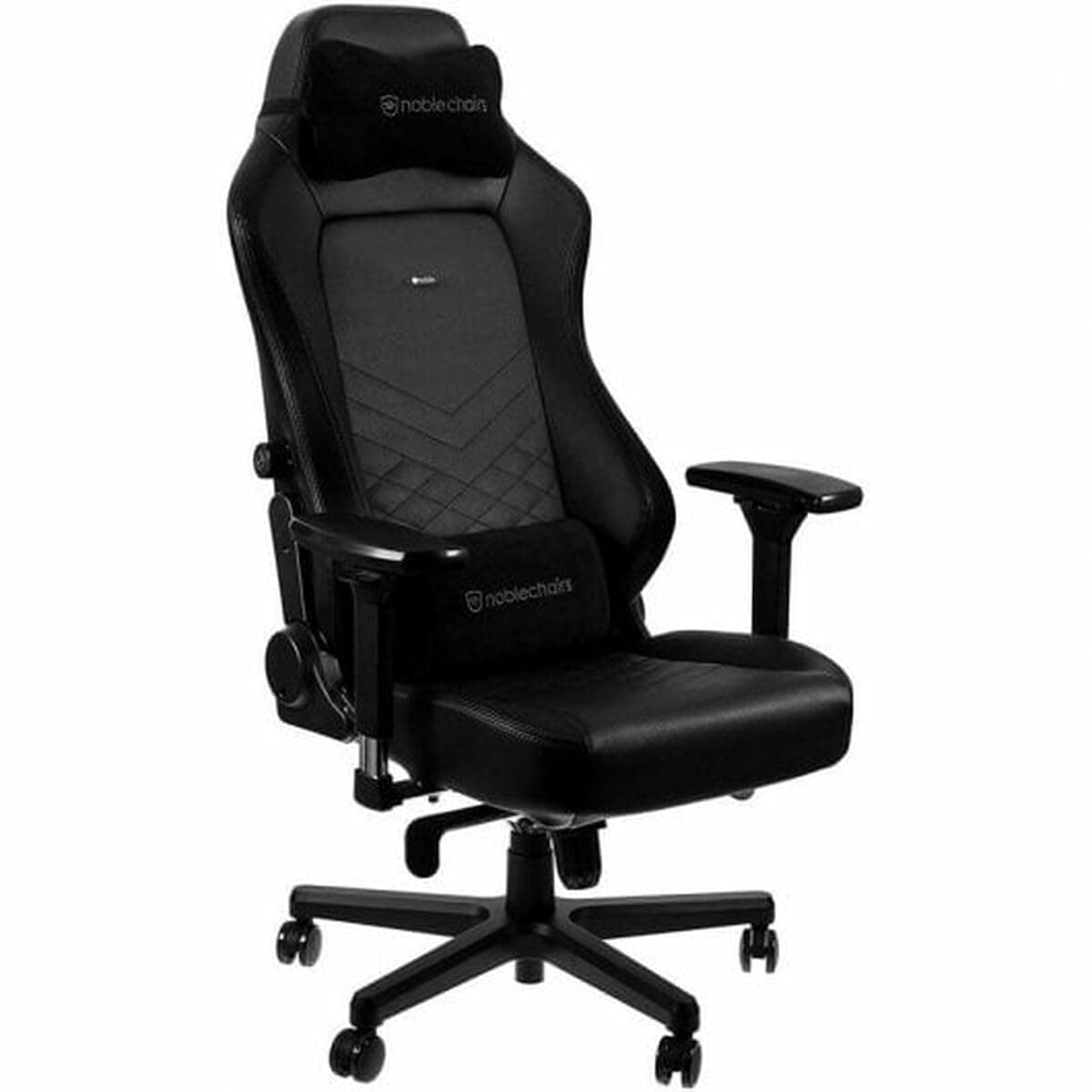 noblechairs HERO Synthetic Polyurethane Leather Gaming and Office Chair, Reclines to 135° and Supports 150 kg, with Racing Chair Design, Black
