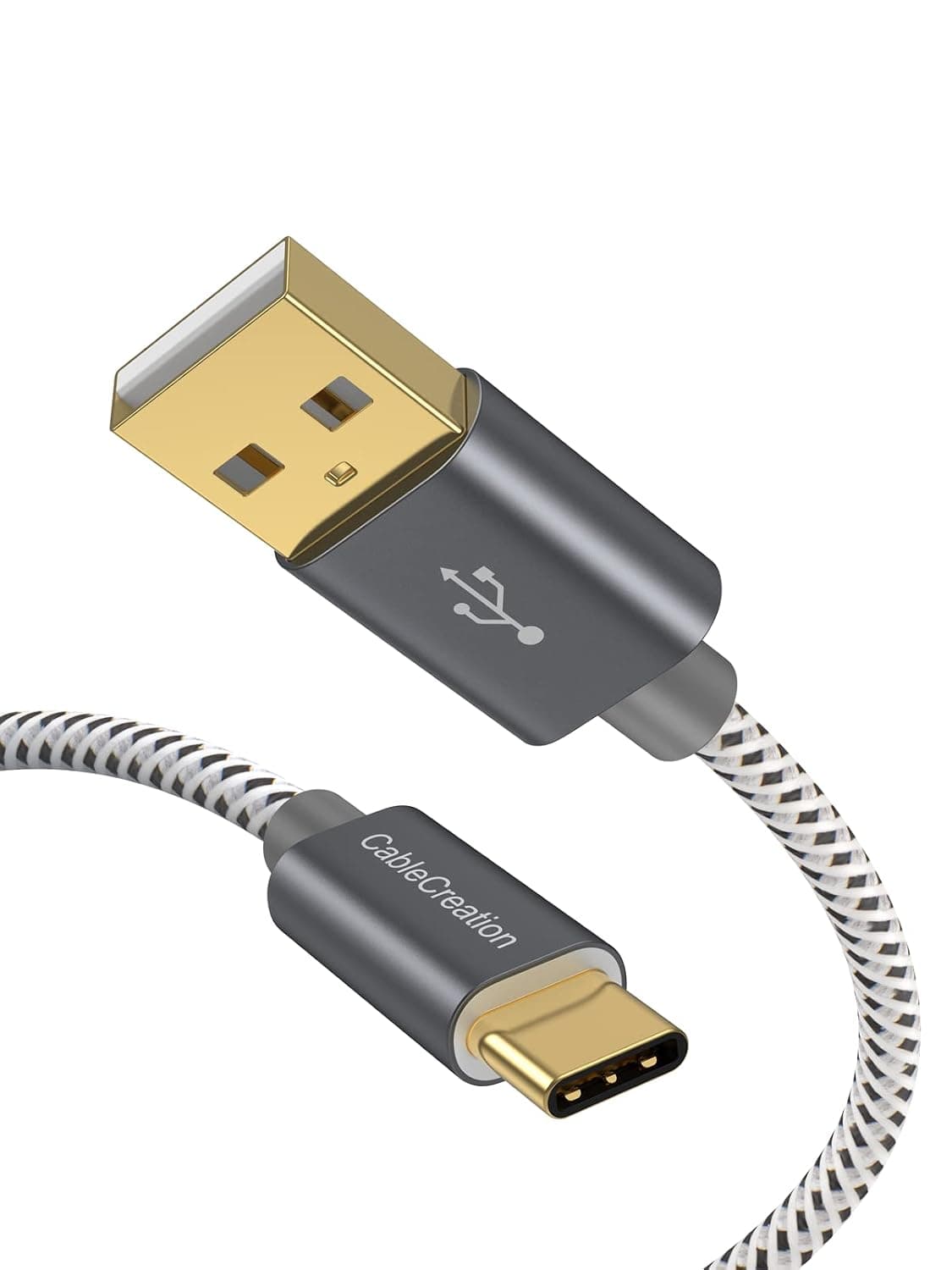 CableCreation CC0143 USB Type C Cable, 10ft Braided USB-C to Standard USB A Cable