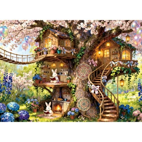 500 piece jigsaw puzzles for adults 500 Piece Jigsaw Puzzles Challenging Game for The Whole for Women, Gifts for Men, Educational Games:Enchanted Treehouse