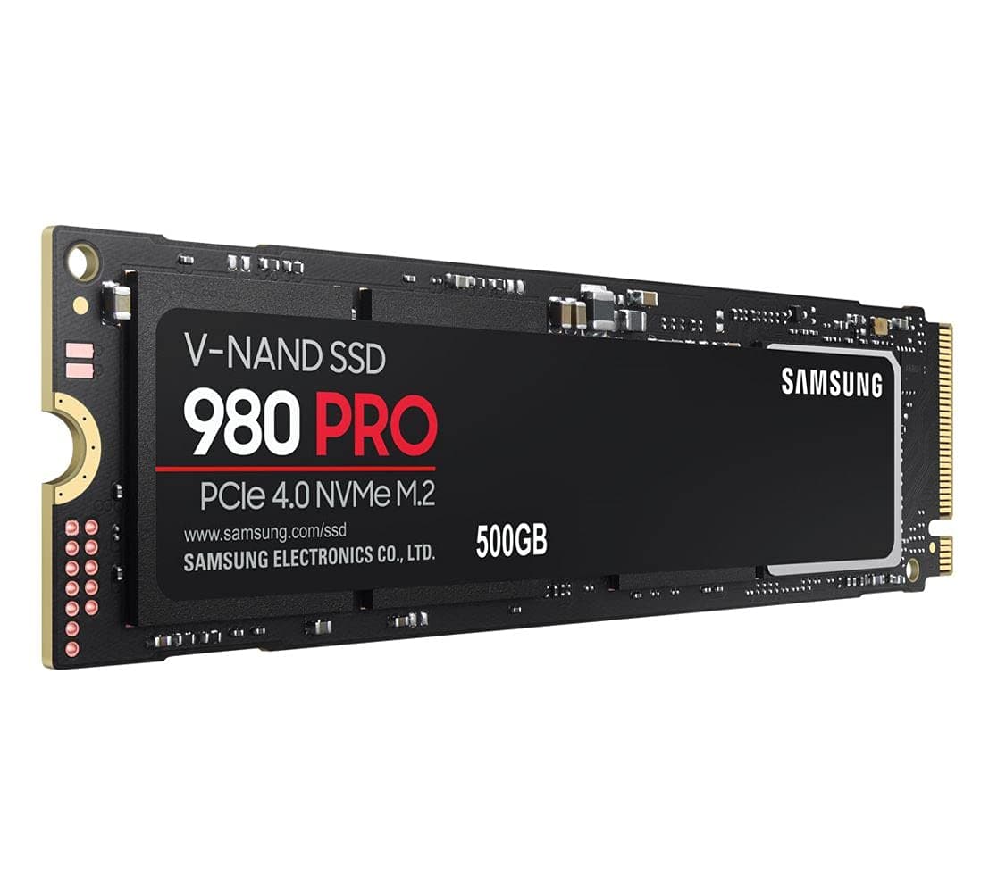 Samsung 980 PRO M.2 NVMe SSD (MZ-V8P500BW), 500 GB, PCIe 4.0, 6,900MB/s Read, 5,000MB/s Write, Internal Solid State Drive