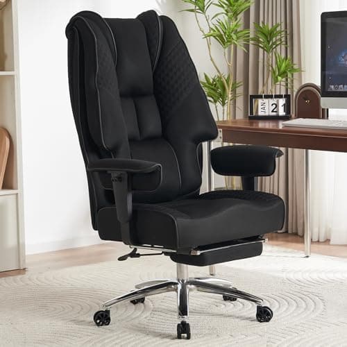 Ergonomic Executive Office Chair, 14cm Spring Cushion,200kg,Deep Black