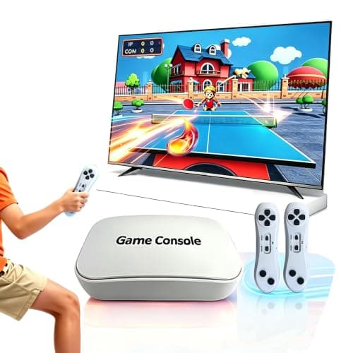 YRPRSODF TV Game Console Built in 100+ Games, Handheld Video Game System with 2.4G Wireless Gamepad Somatosensory Control, HD Output, Home Interactive& Puzzle Games,Grey