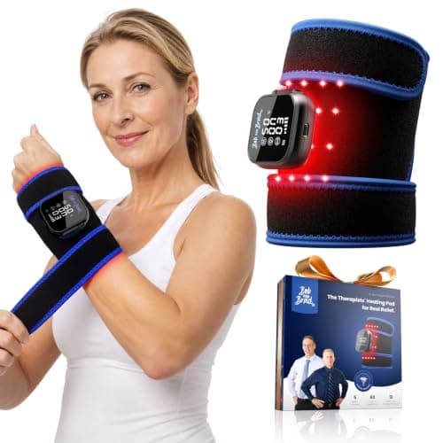 BOB AND BRAD TheraHeat Wrist Massager with Red Light, Heat & Vibration