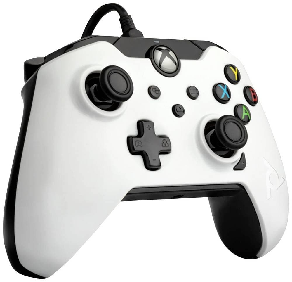 PDP Wired Game Controller - Xbox Series X|S, Xbox One, PC/Laptop Windows 10, Steam Gaming Controller - USB - Advanced Audio Controls - Dual Vibration Videogame Gamepad - White