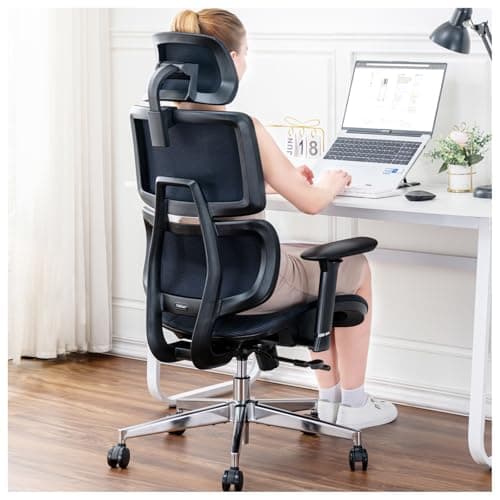 TONFARY Ergonomic Mesh Office Chair with Adjustable Seat Depth, Big & Tall