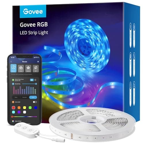 Govee WiFi LED Strip Light 5m, Smart RGB Strip, App Control, Works with Alexa and Google Assistant, Music Sync, LED Lights for Bedroom, TV, Party | Compatible with Alexa & Google Assistant, Music Sync, Color Changing, Bedroom Decor, TV Backlight, Party Lights