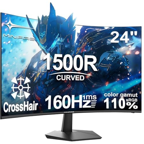 Minifire 24 Inch Gaming Monitor 160Hz Curved, FHD 1080P Computer Screen