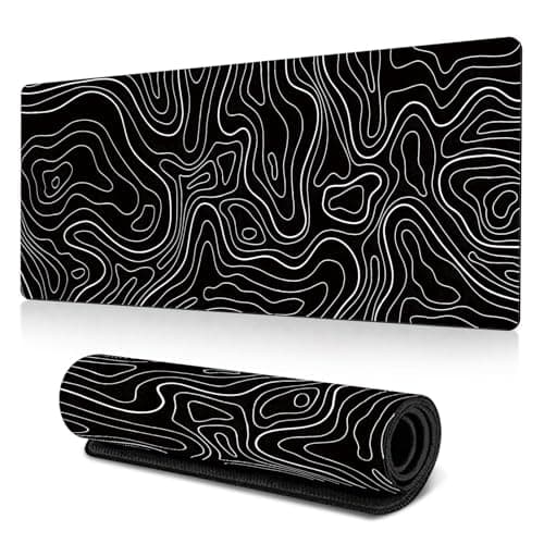 Zaphara Mouse Pad,XXL Long Topographic Keyboard Pad,800 x 300 x 2 mm
