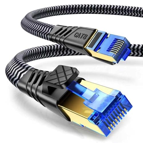 NORSHY Cat 8 Ethernet Cable 2m, 40Gbps 2000MHz High Speed for Gaming