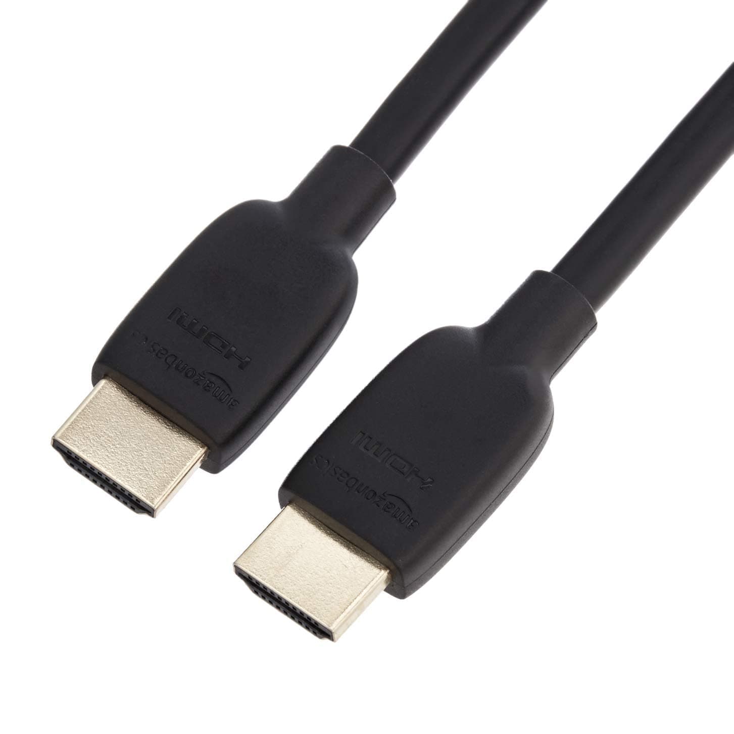 Amazon Basics HDMI Cable, 48Gbps Certified Ultra High Speed, 8K@60Hz, 4K@120Hz, Gold-Plated Plugs, Ethernet Ready, 1.8 m, Black