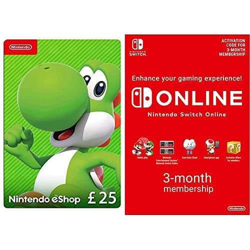 Nintendo eShop Card | 25 GBP (Download Code) + Nintendo Switch Online Membership 3 Months (Download Code) | UK only | (Switch/3DS/Wii-U)