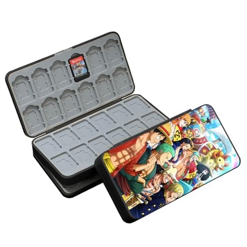 doepeBAE Switch Game Case, Switch Game Holder, Switch Game Card Case, Switch Cartridge Case, 24 Game Card Slots and 24 Micro SD Card Slots, Silicone Lining, Magnetic Design (48I)