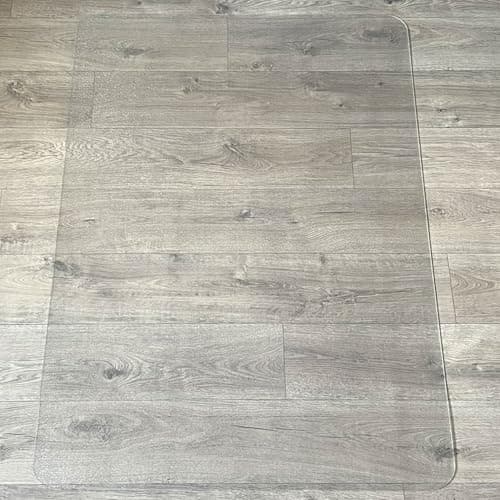 Marvelux Large Enhanced Polymer Office Chair Mat for Hard Floors, 120x150cm | Rectangular Ergonomic Floor Protector Mat, Smooth Back for Hardwood Flooring Flat Waterproof Floormat for Home & Gaming Desks
