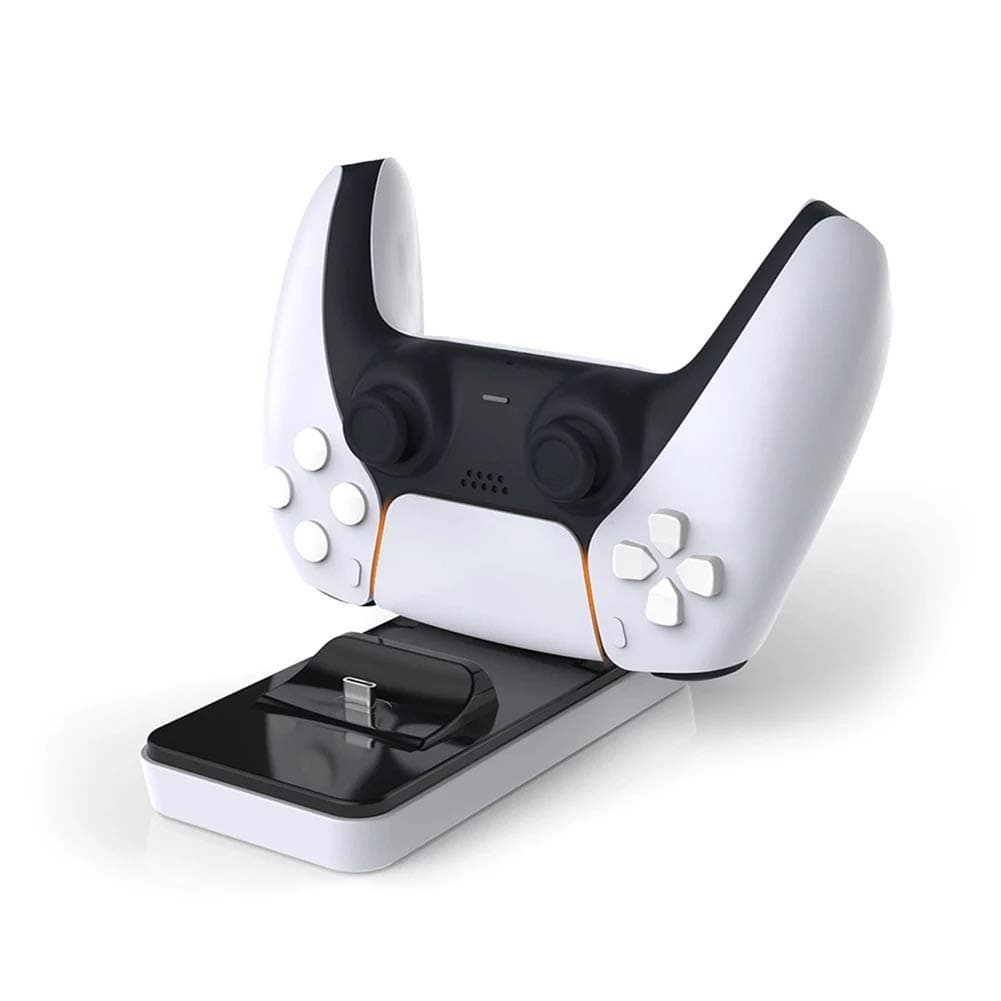 PS5 Charging Dock Controller Charger USB Super Fast Dual Twin Charge Safety Slip Protection For DualSense Playstation 5 Controller Ultra Slim Design