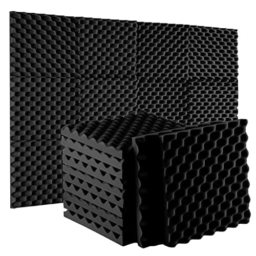 Musfunny Acoustic Foam Panels 12 Pack: 1"X12"X12" Sound Proofing Panels