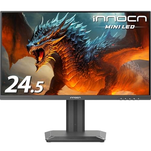INNOCN 24.5" 2K QHD 2560x1440P 240Hz Mini LED Gaming Monitor, Black, 25M2S