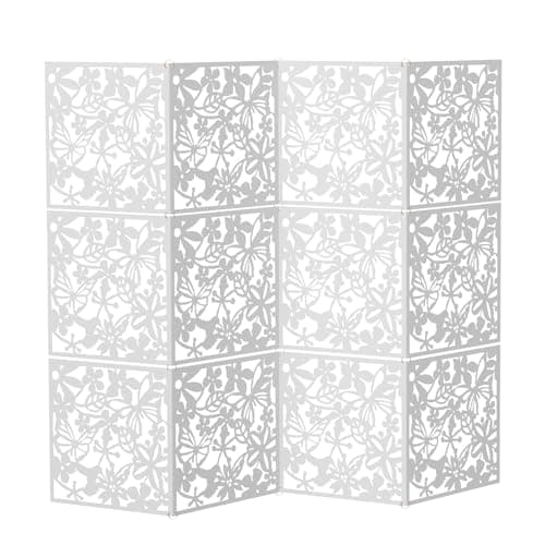 Hanging Room Divider Curtains, White, Square 40 x 40cm, 12pcs