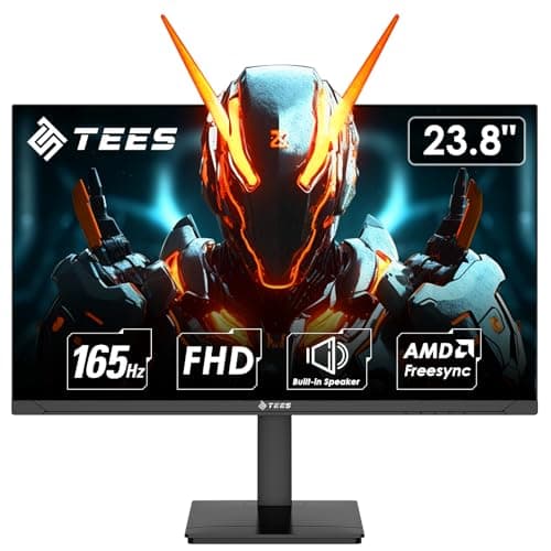 Tees 24 inch FHD Monitor, 165Hz NTSC 72% 1080P Desktop Screen with Speaker, Gaming MNT HDMI DP USB Free Flicker Blue Light Filter, Display for CS2 Apex VALORANT