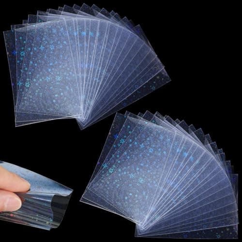 100pcs Holographic Photocard Sleeve, Trading Card Sleeves, Star Shape
