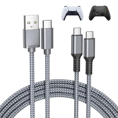 BASESAILOR Charger Cord for PS5/PS5 Pro Controller,Xbox Series X/S 2M 2Pack
