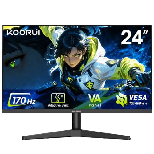 KOORUI 24 Inch Gaming Monitor, 170Hz, Full-HD 1080P, VA