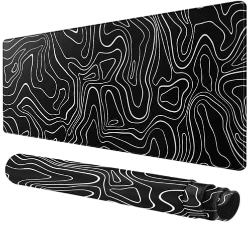 Rcege Large Gaming Mouse Pad Extended Desk Mat with Non Slip Stitched Edge
