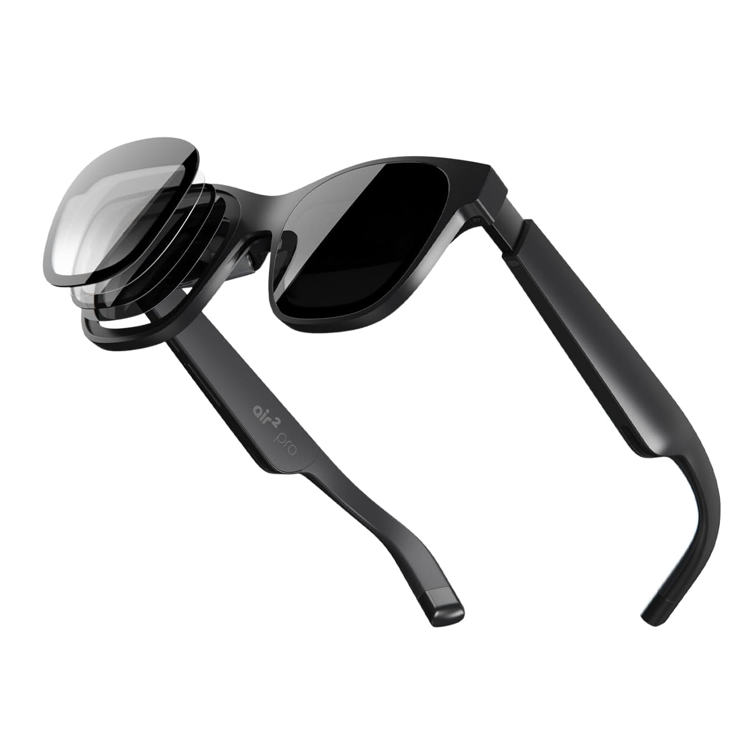 XREAL Air 2 Pro AR Glasses, 130" Spatial Display, 120Hz, 46° FOV, TÜV Eye Comfort, Plug & Play – Compatible with iPhone 16/15 (excl. e-series), Steam Deck, Mac & PC, Android with a USB-C DP port