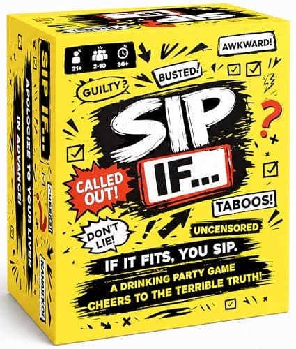 KAWAII KOI Sip If... Drinking Games for Adults, 270 Cards with 520 Prompts & 10 Blank Cards, Funny Party Drinking Card Game for Adults, Pregame, Game Night, Bachelorette & 21st Birthday