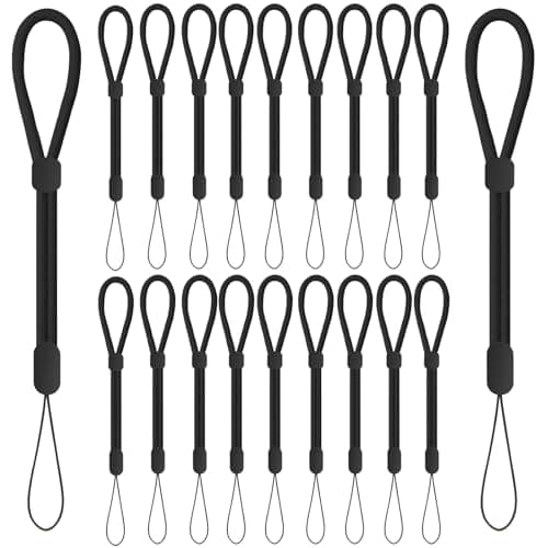 FgofhFu Phone Hand Wrist Strap Lanyard for Cellphone,Mobile Phone,Camera,GoPro, PSP, Flashlight,Keys, Keychains, USB Flash Drives and More Device (Black-20Pcs)