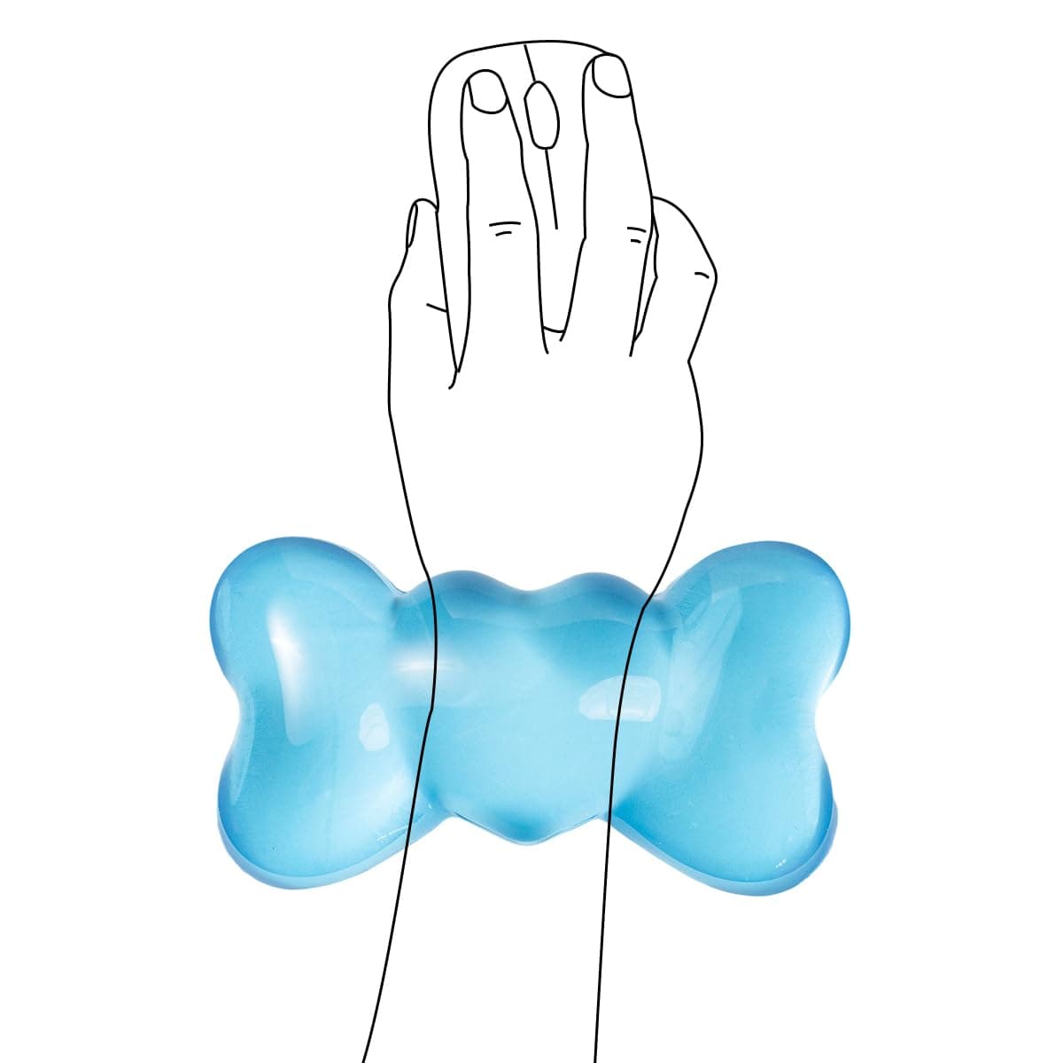 Blue Gel Mouse Wrist Rest – Clear Cute Bow Tie Mouse Wrist Rest, Comfort & Support for Typing and Gaming (Bow tie, Blue)