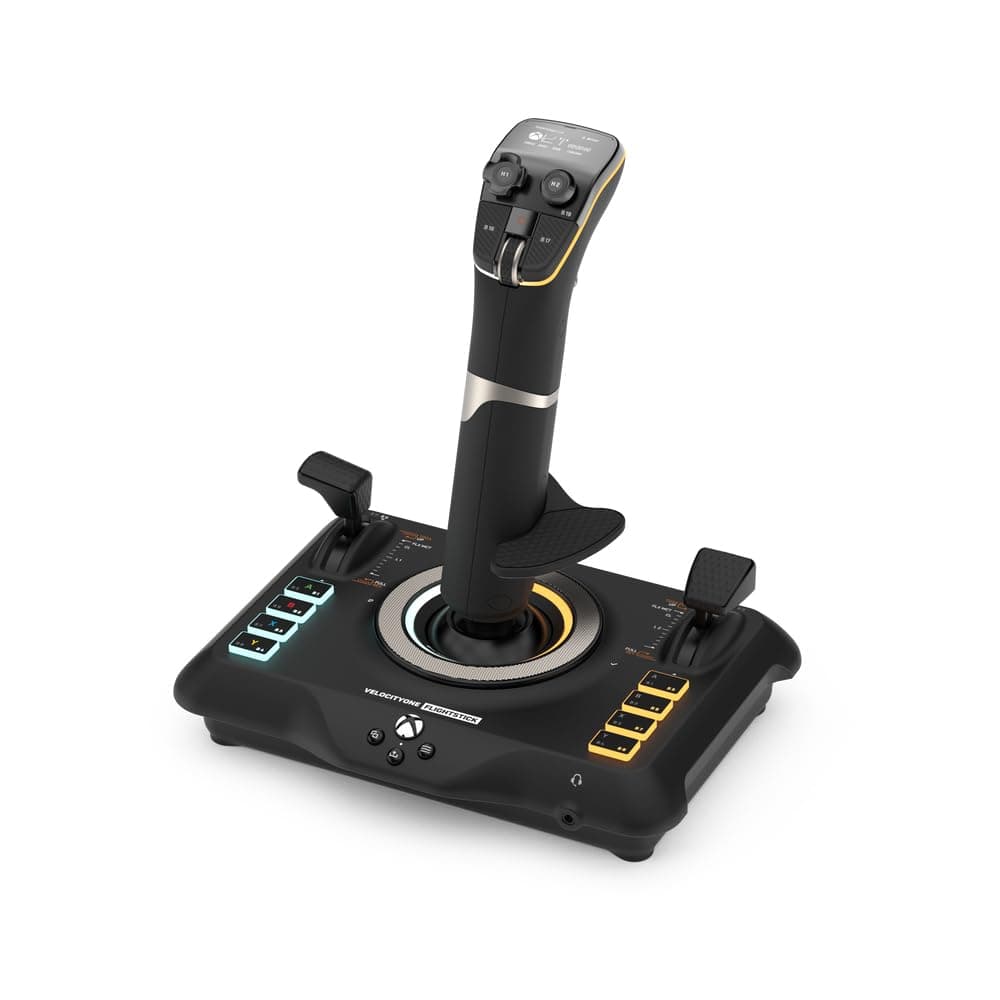 Turtle Beach VelocityOne Flightstick Sim Controller, XBOX, PC | Black, XBOX Series X|S, XBOX One, Joystick for Air & Space Combat Simulation, 27 Programmable Buttons, Hall-Effect Axes