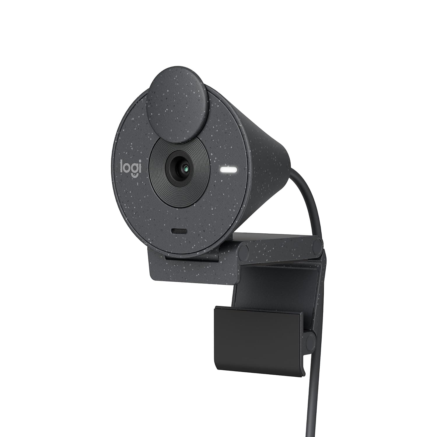 Logitech Brio 300 Full HD Webcam with Privacy Shutter, Noise Reduction Microphone, USB-C, Ceritified for Zoom,Streaming Webcam - Graphite | Automatic light correction, noise-reducing microphone, privacy shutter, recycled plastic construction