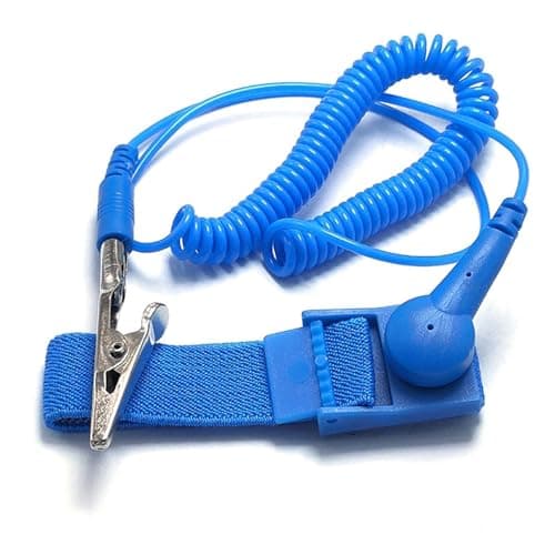 Anti Static Wrist Straps, Antistatic Wristband Adjustable Wrist Strap Coated and Alligator Clips Paint Grounding Wrist Band ESD Discharge - Prevents Build up of Static Electricity (Wired)