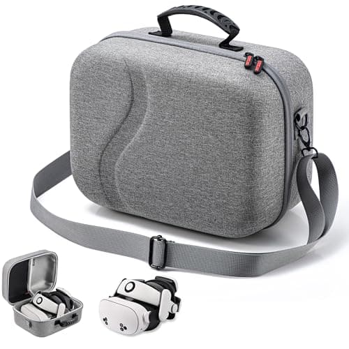 DEVASO Large Carrying Case for Meta Quest 3S/Quest 3, Hard Travel Case for BOBOVR S3 Pro/Kiwi Design Battery Head Strap, Controllers and Other Accessories, Carry Case for Oculus Quest 3S/3, Gray