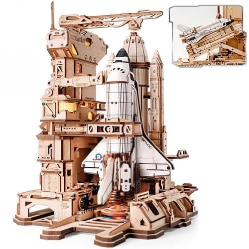 ROKR 3D Wooden Puzzle Space Shuttle Model Kits for Adults to Build