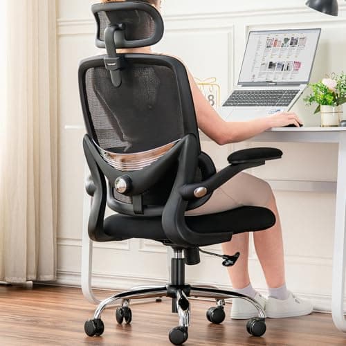 TONFARY Ergonomic Mesh Office Chair with Adjustable Lumbar, Space-saving