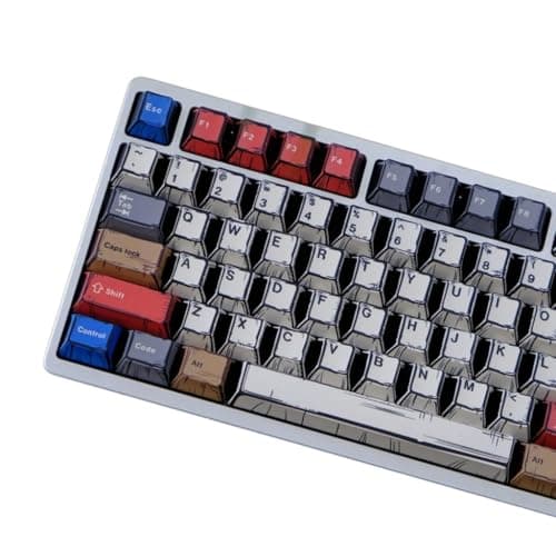 151 Key PBT Keycap Set Graffiti Theme Colorful for Mechanical Keyboards