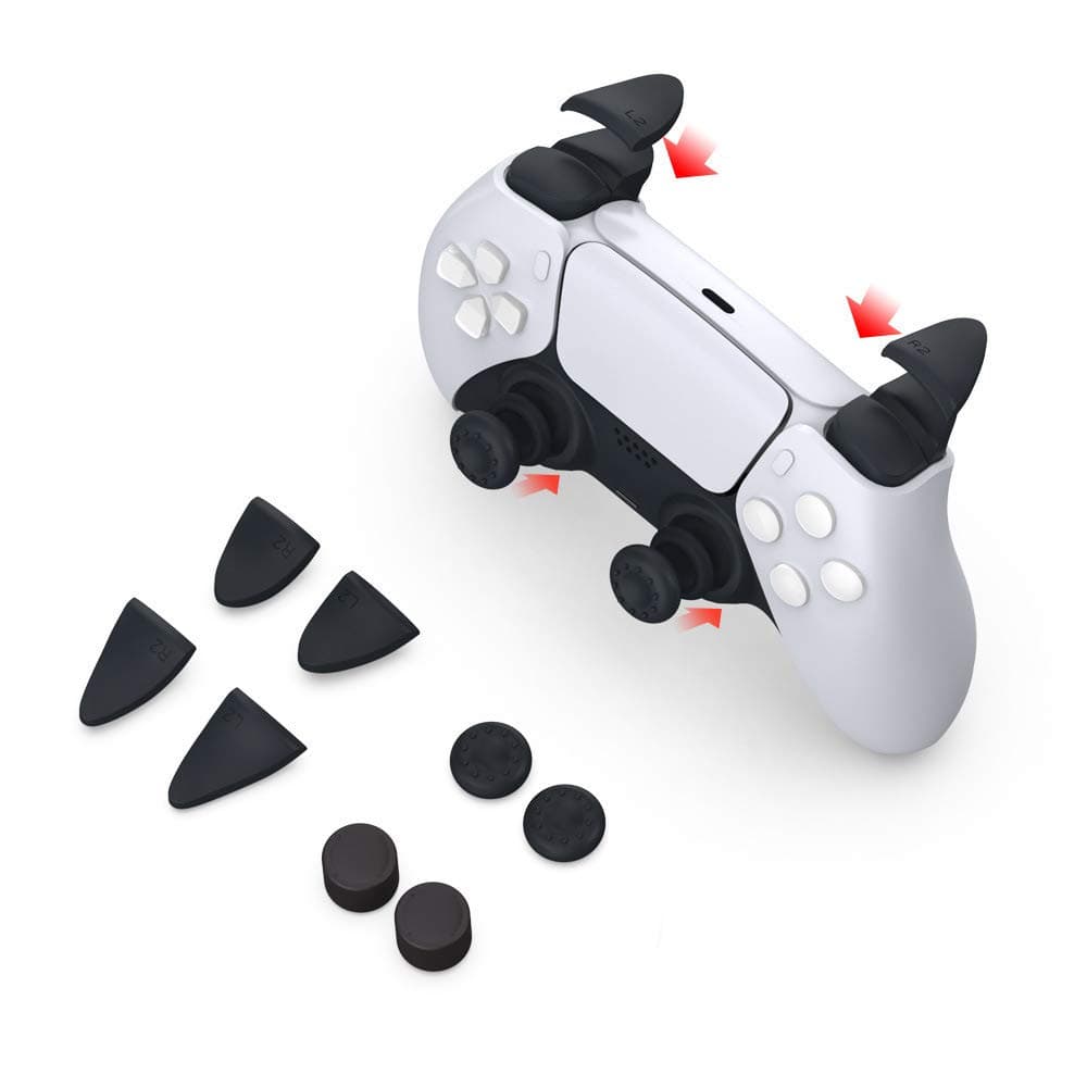 OSTENT Lightweight Soft Silicone Rubber Button Cap Protector Cover Skin Thumb Grips for Sony PS5 DualSense Wireless Controller