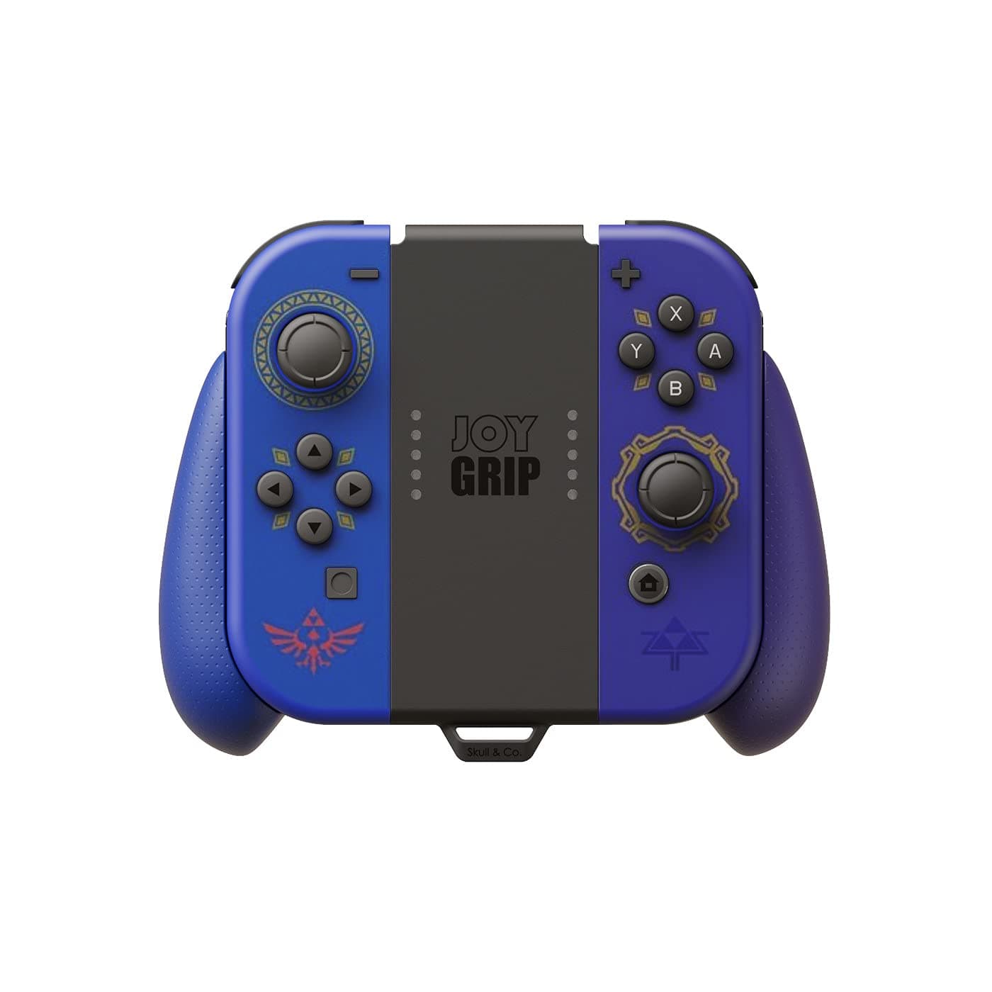 Skull & Co. JoyGrip for Nintendo Switch Joy-Con Controller: Rechargeable Handheld Joystick Remote Control Holder with Interchangeable Grips