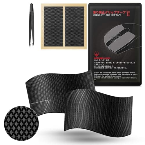 Hotline Games New 2.0 DIY Version Mouse Anti Slip Grip Tape for Gaming Mouse Skins, Sweat Resistant, Cut to Fit, Easy to Apply, Professional Mice Upgrade Kit